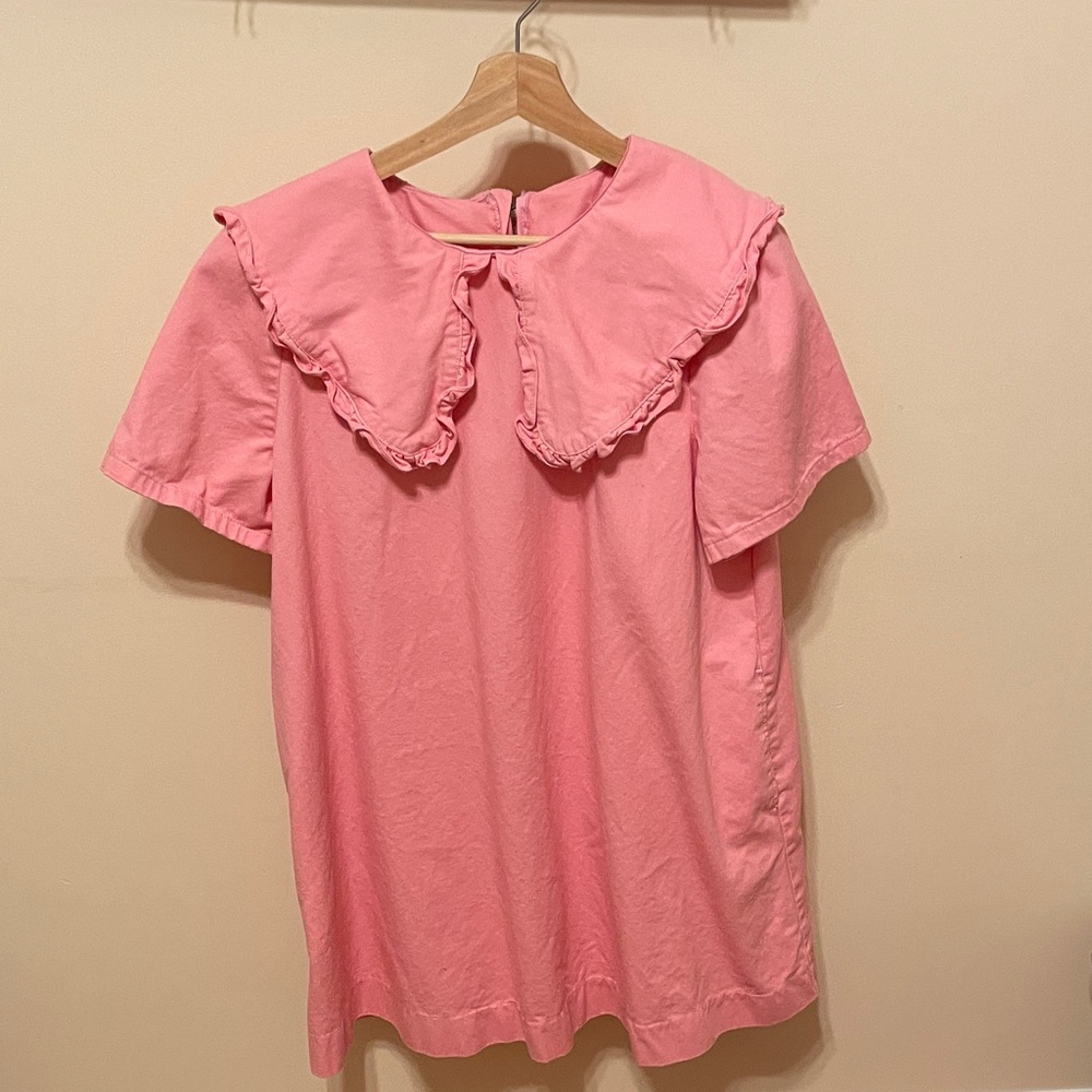 Pink Denim Mini Dress